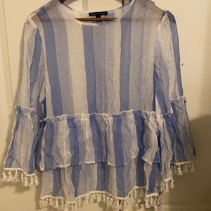Blue and white Blouse